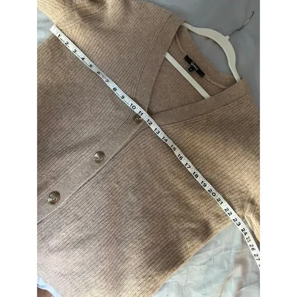 0125 Quince Mongolian Cashmere Boxy Cropped Cardigan Small - Picture 6 of 7